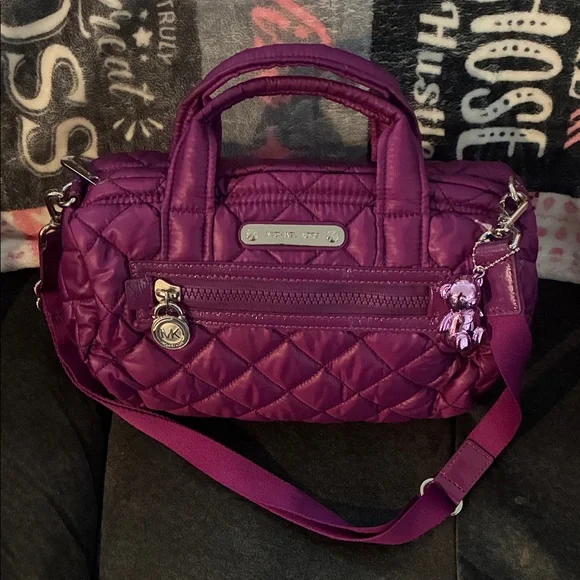 Michael Kors Quilted Crossbody Bag in Vibrant Purple - Picture 3 of 12